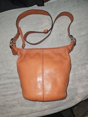 Classic Leather Duffle Coach Crossbody Bag